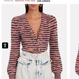 Veronica beard Amosa Space-Dyed Knit Cardigan